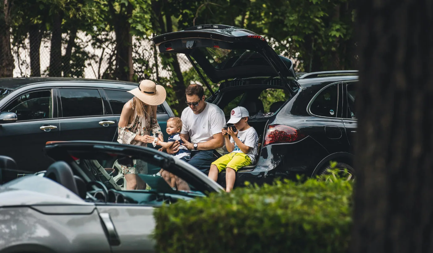Family with their vehicle — personal and car finance in New Zealand